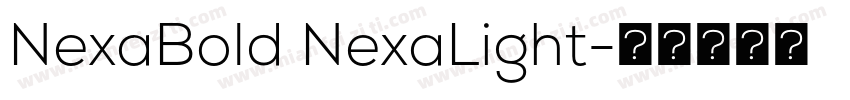 NexaBold NexaLight字体转换